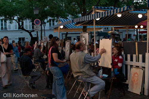 Photo, Place de la Tertre, Monmartre.