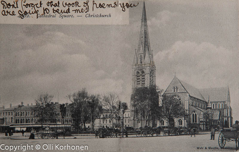 Cathedral of Christchurch, New Zealand ,in approx. 1907.