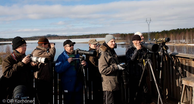 Lintuyhdistys Kuikka, ryhmäkuva, luontokuvausretki, Rautalampi.