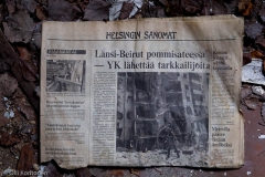 Hylätyn Nallen löytämä 2.8.1982 julkaistu Helsingin Sanomat. 