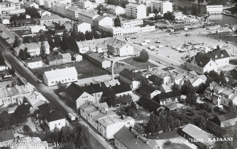 Ilmakuva Kajaanista, 1960-luku.