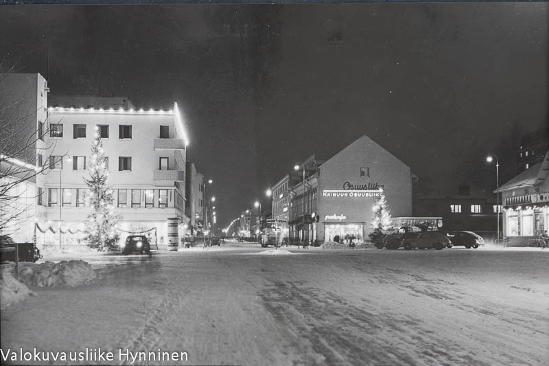 Kajaani, Raatihuoneentori, Kauppakatu, 1960-luku.