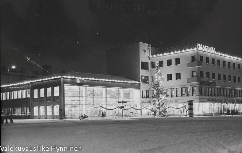 Kajaani, Raatihuoneentori, Kauppakatu, 1960-luku.