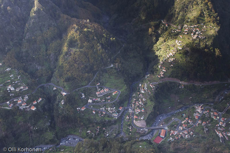 Nunnalaakso, Madeira. Lintuperspektiivi.