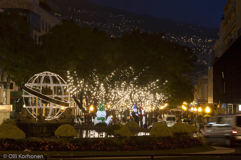 Jouluvalot, Avenida Arriaga, Funchal, Madeira.